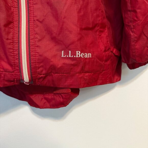 Vintage L.L.Bean Kids Red Nylon Windbreaker Jacket Size 5-6 - Picture 4 of 8